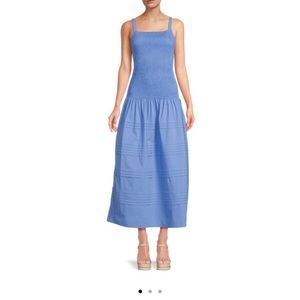 SAYLOR Tiffani Smocked Cut Out Back Midi Dress